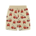 thumbnail image 4 of FINALGANG Boy Leisure Pants Cartoon Car Print Drawstring Shorts Baggy Knee Length Bottom With Pockets Designed Cozy Trendy Playsuit, 4 of 5