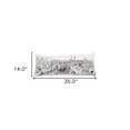 thumbnail image 3 of 35" White as Vegas Daylight Skyline Lumbar Decorative Pillow, 3 of 6
