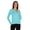 Aqua Blue, variant on Solid Button Henley T-shirt For Womens Casual BasicLong SleeveTee T-shirts