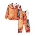 thumbnail image 1 of Kdxio Cozy Knitting Llama Print Womens Pajamas Set Button Down 2 Piece Pjs Long Sleeve Oversized Sleepwear with Pockets-X-Large, 1 of 5