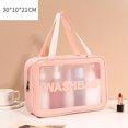 thumbnail image 1 of FUDEAM-Bolsa de almacenamiento de viaje para mujer, neceser de PVC impermeable, transparente, portátil, para maquillaje LIUWENJING unisex, 1 of 2