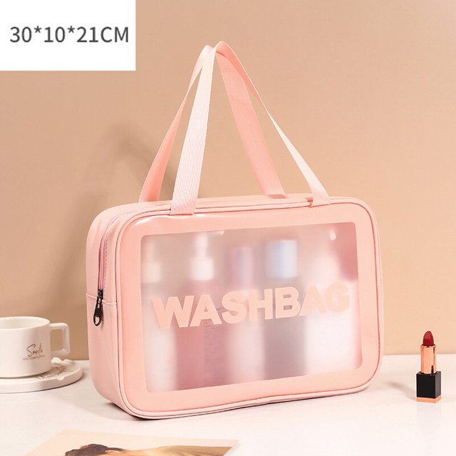 FUDEAM-Bolsa de almacenamiento de viaje para mujer, neceser de PVC impermeable, transparente, portátil, para maquillaje LIUWENJING unisex