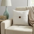 thumbnail image 3 of Mainstays Dynasty Square Coconut Button Accent Decorative Throw Pillow, 18" x 18", Gray, 3 of 8