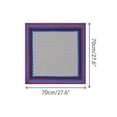 thumbnail image 3 of BUFANDA IMPRESA DE PUNTOS Y RAYAS INSPIRE CHIC para Mujeres, 70x70cm/27.6x27.6" (LxA) en Color Rojo y Azul, 3 of 6