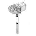 thumbnail image 4 of Luxe Jewelry Designs Stainless Steel Halo Women's Ring with Cubic Zirconia - Size 8, 4 of 4