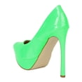 thumbnail image 3 of Wild Rose BA68 Women Patent Leatherette  Pointy Toe Platform Stiletto Heel Pump, 3 of 6