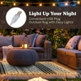 thumbnail image 4 of Pure Garden 8x10 Waterproof Outdoor Patio Rug with LED Lights, Gray, 4 of 6