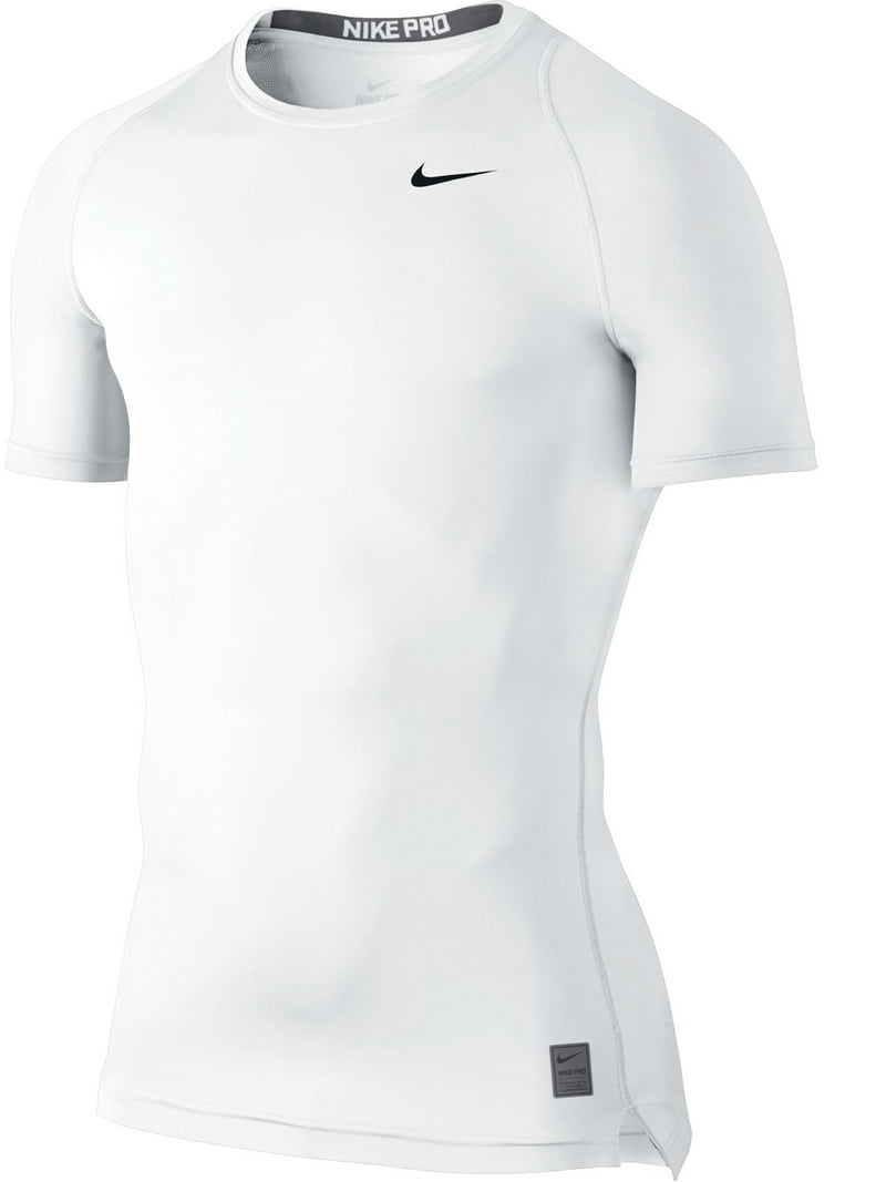Bienes Repeler lluvia Nike pro cool compression short sleeve top White/Black 703094-100 -  Walmart.com
