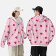 thumbnail image 4 of Fotbe Strawberry And Heart Chaqueta con Protección Solar UPF 50+ para Hombre y Mujer, Camisa con Capucha y Bolsillos-3X-Large, 4 of 7