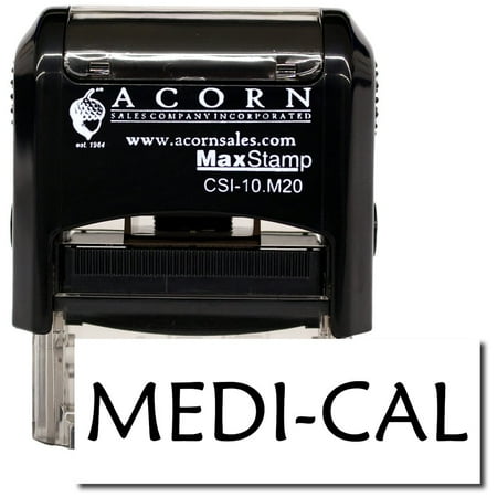 Self-Inking Medi-Cal Stamp with Brown Ink