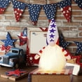 thumbnail image 2 of Qocolhg Lighted up Patriotic Gnomes Decorations 4th of July Swedish Tomte Gnomes Plush Dwarf Figurines Red White and Blue Stars and Stripes Elf Table Ornaments for Veterans Independence Memorial Day, 2 of 7