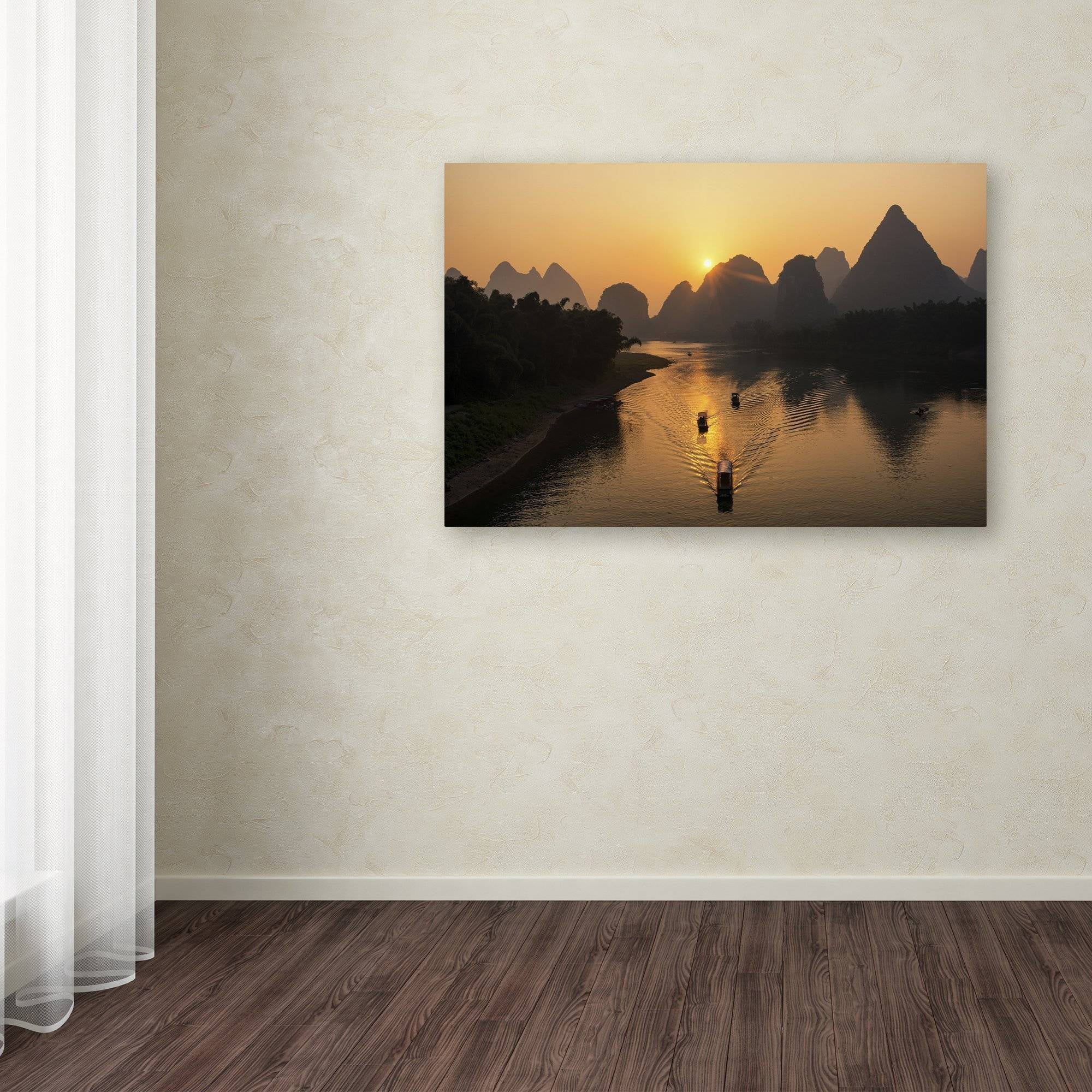 Trademark Fine Art "Golden River" Canvas Art by Philippe Hugonnard