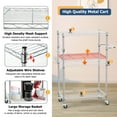 thumbnail image 2 of FDW 3-Tier Storage Wire Rack Metal Storage Shelf Heavy Duty Shelf With Wheels For Home,Chrome, 2 of 8