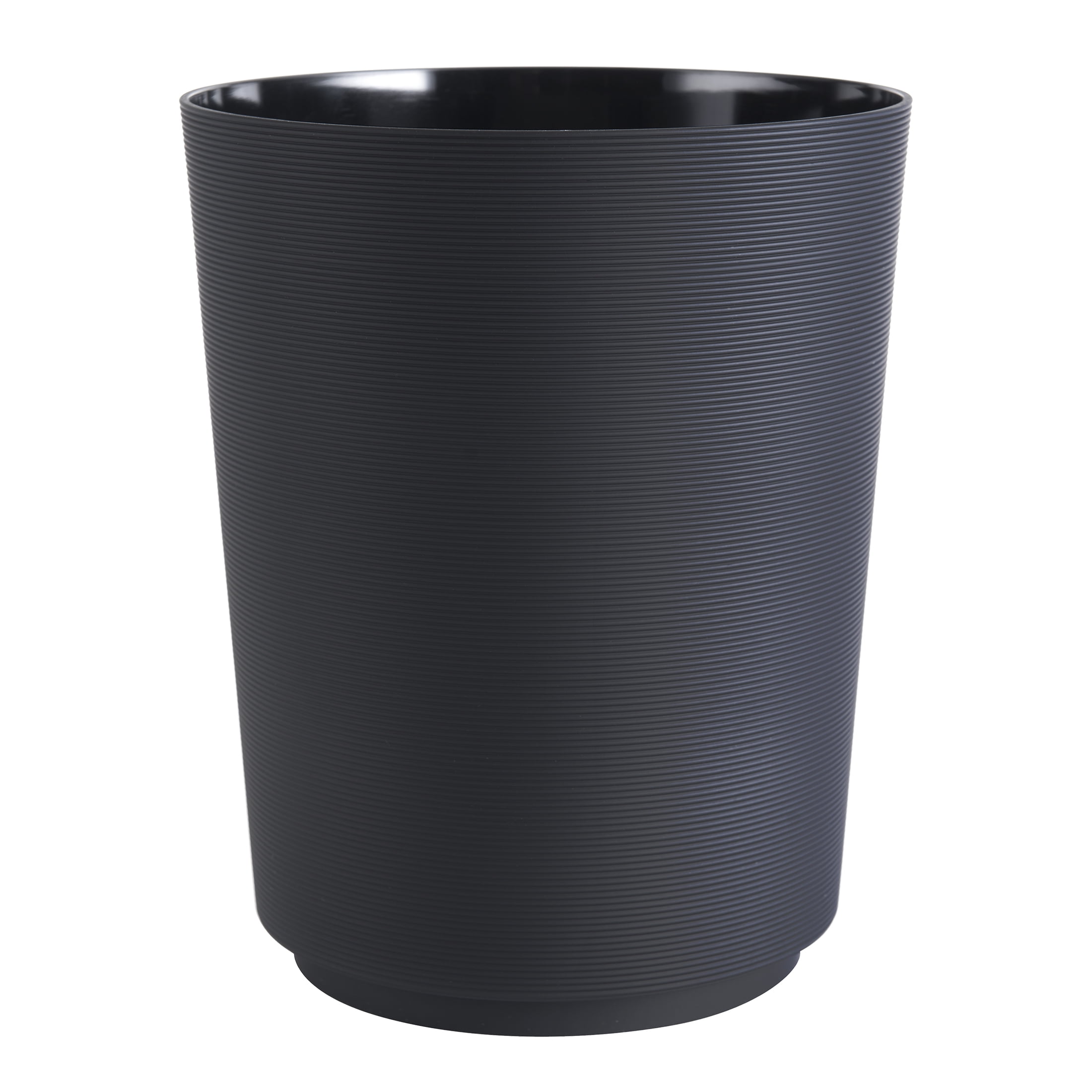 Details about   iDesign Kent Plastic Wastebasket Small Round Bathroom Office Trash Can Bronze 