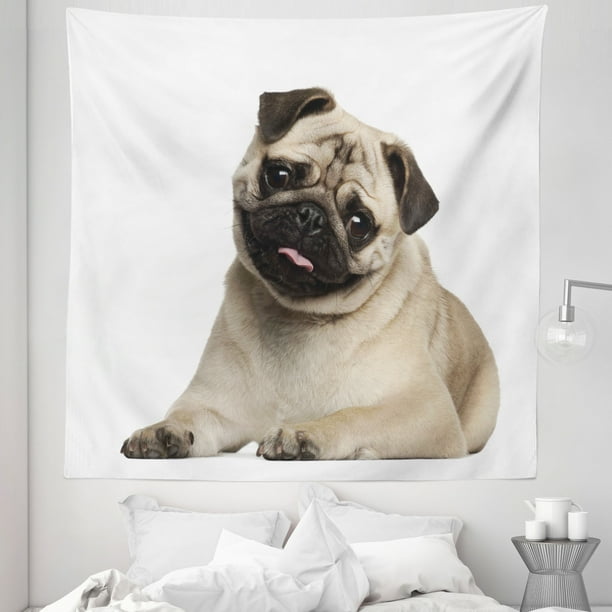 Pug Tapestry 9 Months Old Puppy Lying Around Pet Funny Animal Domestication Print Fabric Wall Hanging Decor For Bedroom Living Room Dorm 5 Sizes Pale Brown Black By Ambesonne Com - Domestications Home Decor Catalog Pug Tapestry 9 Months Old Puppy Lying Around Pet Funny Animal Domestication Print Fabric Wall Hanging Decor For Bedroom Living Room Dorm 5 Sizes Pale Brown Black By Ambesonne Com - Domestications Home Decor Catalog