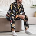 thumbnail image 7 of Balery Mushrooms and Autumn Leaves Pattern Pajama Sets for Men Long Sleeve 2 Piece Sleepwear Loungewear Sets Soft PJ's with Pockets Long Sleeve Comfy Pj Sets-Medium, 7 of 7