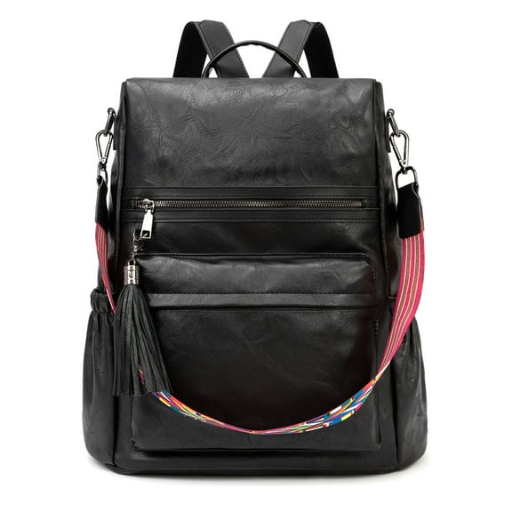 Backpack Purse for Women, PU Leather Convertible Shoulder Bag with Multiple Pockets, Stylish Daypack