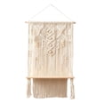 thumbnail image 1 of Tapiz blanco Estante colgante de pared Macramé hecho a mano Colgador de plantas de pared Estante colgante Boho Soporte de libro de plantas de cuerda Sunnimix Estante de pared tapiz, 1 of 7