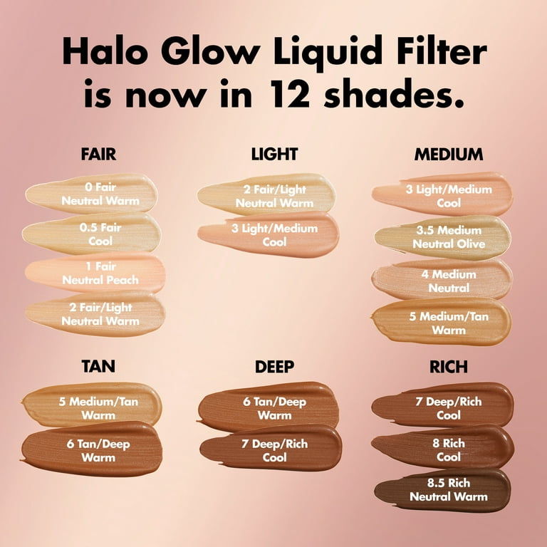 e.l.f. Halo Glow Liquid Filter, 4 Medium, 1.06 fl oz