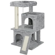 ZENSTYLE 33.5 in Gray Cat Condo Play House, Size 17.7 x 19.7 x 33.9"