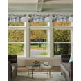 thumbnail image 2 of Grey Marble Curtain Valance for Windows/Living Room/Kitchen/Bathroom/Café, Short Rod Pocket Tier Curtain Window Treatment Panel Nature Marble Stone Ripple Modern Art Topper Curtain 60''x18'', 2 of 6