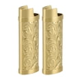 thumbnail image 1 of 2Pcs Vintage Style Zinc Alloy Lighter Storage Container for Camping Hiking, Floral Pattern with Secure, 1 of 7