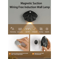 thumbnail image 4 of Motion Sensor Wall Light, USB Rechargeable Wireless LED Sconce, 3-Color Dimmable, Magnetic Mount, for Bedroom Stairs Hallway, Black, 4 of 7