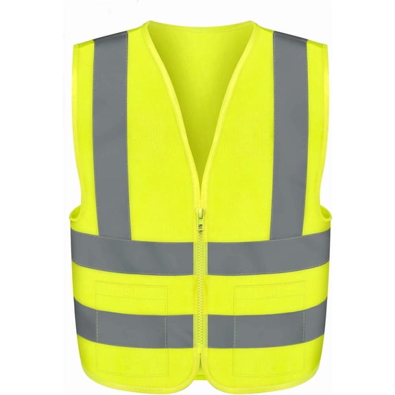Neiko 53962A High Visibility Safety Vest with 2 Pockets, ANSI/ISEA Standard Color Neon Yellow Size L