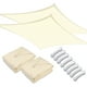 thumbnail image 1 of Yescom 2 Pack 23x20FT Rectangle Sun Shade Sail Canopy UV Block Commercial Carpark Pool Camping Beach Outdoor Off White, 1 of 10