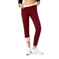 thumbnail image 5 of Fleece-Lined Leggings for Women Tummy Control Warm Winter Tights Stretchy Sherpa Insulated Thermal Leggings with Pockets Wine L, 5 of 7