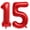 Red 15, variant on NCQ 40 Inch Red 13 Number Balloons Giant 13 or 31 Balloons Red Birthday 13 Balloons 13th Birthday Anniversary Events Party Decorations Supplies