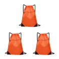 thumbnail image 2 of VONKY Portable Nylon Drawstring Bag Sack Beach Gym Backpack Shoes Bags Convenient and Versatile Orange 3Set, 2 of 6
