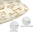 thumbnail image 3 of Fotbe Funny Pigs Funda de Almohada Decorativa Estilo Occidental, Lujo en Algodón, Fundas para Almohadas King, Cojín Estampado para Decoración del Hogar-20"x30", 3 of 6