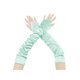thumbnail image 1 of INSPIRAR CHIC Mangas sin dedos para mujeres, guantes largos de satén de los años 1920 con bucle para los dedos, talla única, verde menta, 1 of 6