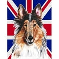 thumbnail image 1 of Carolines Treasures SC9893CHF Collie With English Union Jack British Flag Flag Canvas House Size, 1 of 4