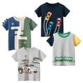 thumbnail image 1 of Camiseta TABNIX Tiger #4 de manga corta para niños, paquete de 4, talla 6T, 2 a 7 años, 1 of 7
