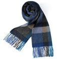 thumbnail image 5 of Classic Plaid 100% Pure Wool Scarf, Soft Winter Wrap for Men & Women,180*30cm,red, 5 of 9