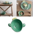 thumbnail image 2 of Cuenco de cerámica para el hogar, diseño creativo y hermoso con forma de Cactus para restaurante y Hotel (verde), 1 ud., 2 of 2
