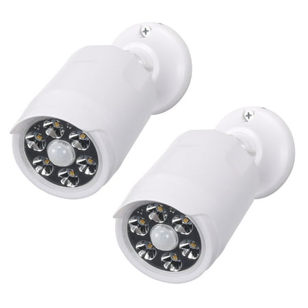 Honeywell 100 Lumen Motion Activated Security LED Light Set with Linkable Feature, Battery Operated (White Finish, 2 Pack)