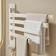 thumbnail image 1 of Toallero Giratorio de Cuatro Postes de 180 Grados | Estante de Baño de Aluminio Space Sin Perforaciones | Toallero Giratorio con Ganchos | Organizador de Almacenamiento Resistente y Resistente a La C, 1 of 6