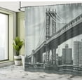 thumbnail image 5 of Ambesonne Vintage Shower Curtain, Bridge in New York City, 69"Wx70"L, Grey, 5 of 5