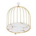 thumbnail image 3 of Countertop Organizer, Cosmetics Storage Shelf Rack with Birdcage Design, Iron and Glass Material, for Bathroom Bedroom, 3 of 7