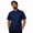 Navy, variant on Men's Short Sleeve William Fitted Cut Chef Coat, Pewter, Size 2XL