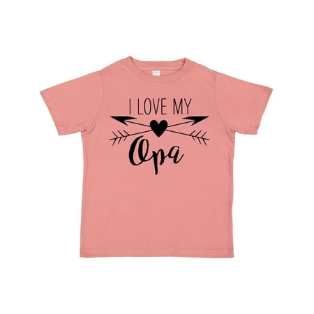 

Inktastic I Love my Opa heart and arrows Gift Toddler Boy or Toddler Girl T-Shirt
