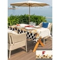 thumbnail image 4 of Outdoor Tablecloth with Umbrella Hole and Zipper, Sunflowers Rooster Rectangle Table Cloth 60x120 Inch Waterproof Tablecloth, Farmhouse Vintage Black White Plaid Picnic Table Cover for Patio Camping, 4 of 7
