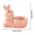 thumbnail image 2 of Ceramic Rabbit Egg Holder Stand - Bunny Egg Cup for Soft Boiled Eggs, Easter Egg Display Stand & Vintage Decoration for Tabletop, Party, and Kitchen Decor, 2 of 4