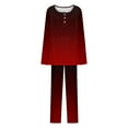 thumbnail image 5 of Kaemgyyd Women's Pajama Set Long Sleeve Pjs 2 Piece Outfit Button Pleated Sleepwear and Cozy Long Pants with Pockets, 5 of 6