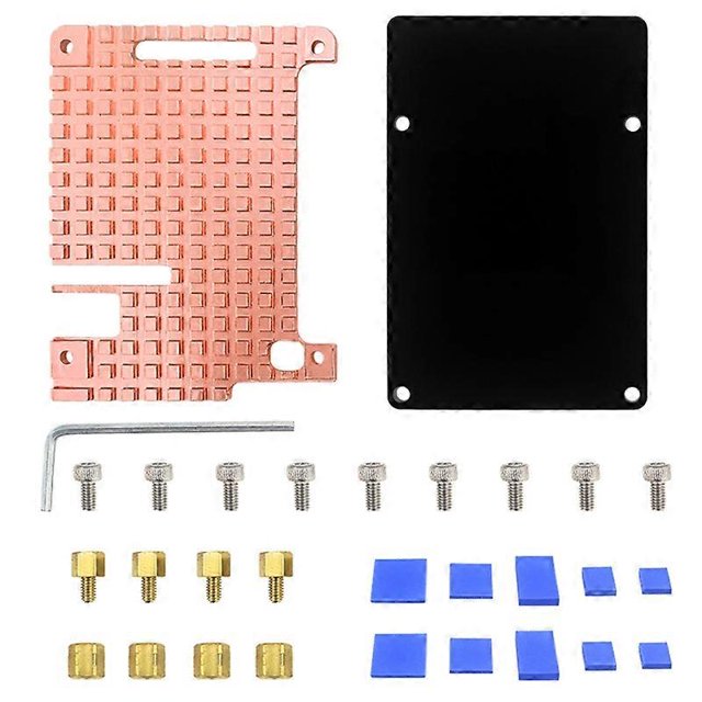 Disipador de calor de cobre eficaz y radiador de refrigeración pasiva para Raspberry Pi 4B
