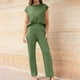 thumbnail image 4 of Women's able Casual Sleeveless Front Short Back Long Sleeveless Top And Pants Set, 4 of 4