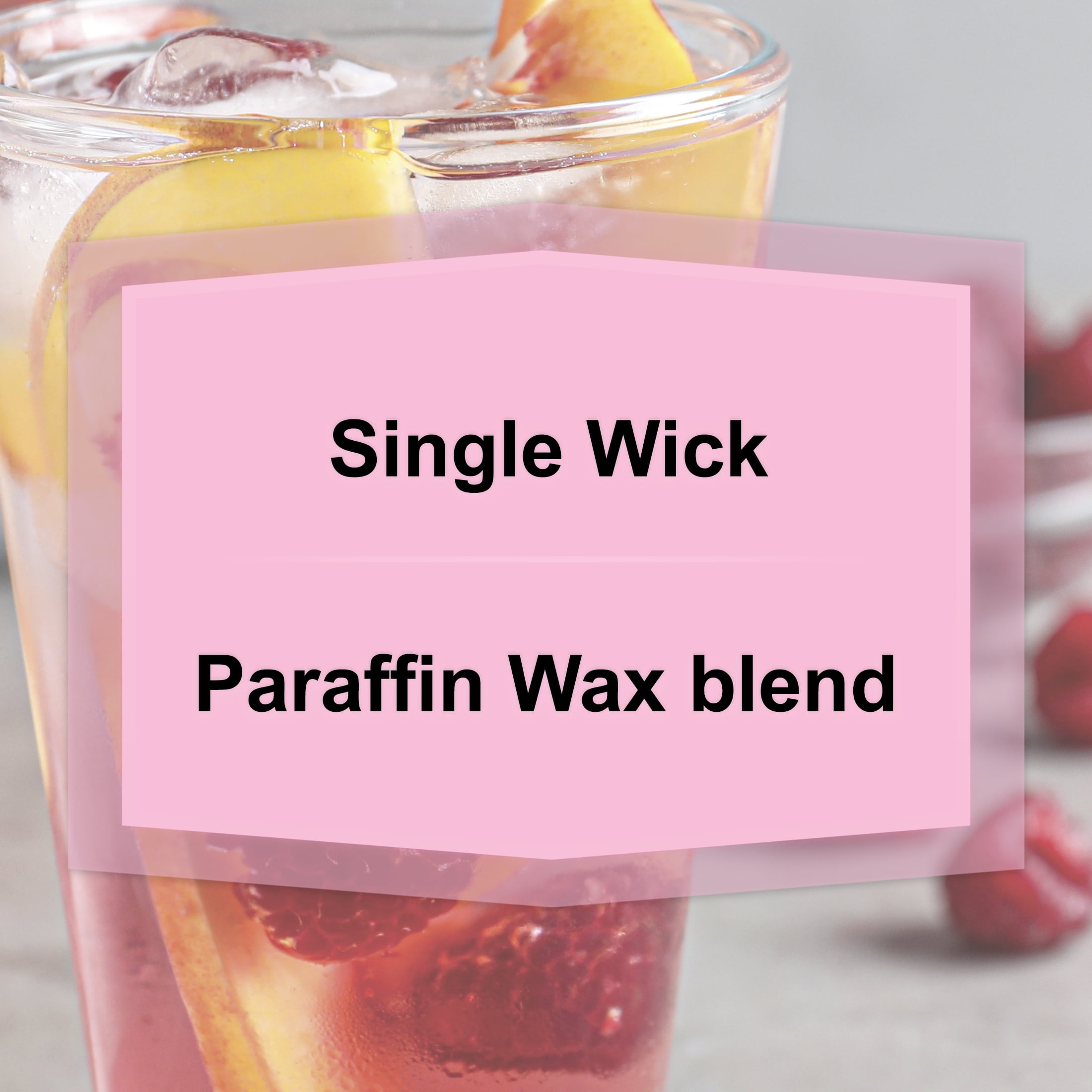 Mainstays Single-Wick Scented Glass Jar Candle, Raspberry Peach Fros, 20oz.